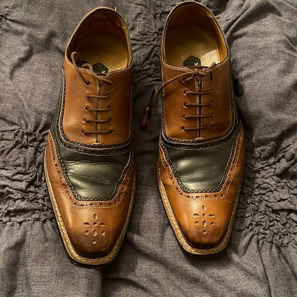 Mezlan Size 8.5 Tan and Blue